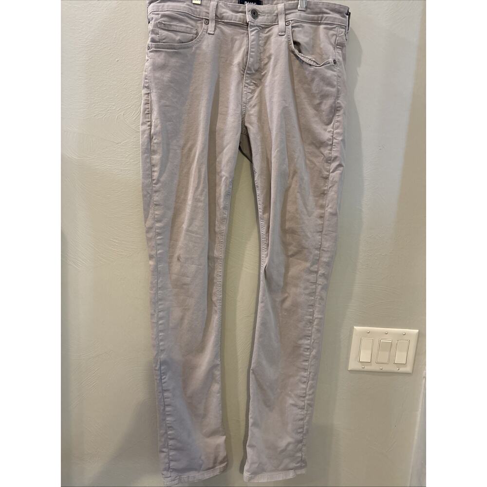 Paige Federal Chino Pants Slim Straight Leg Stretch Denim Men 32 X 33 Beige